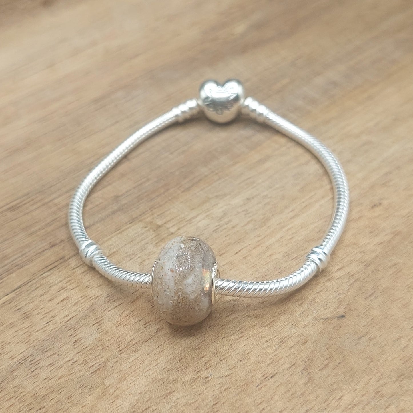 Großlochperle 925 Sterling Silber