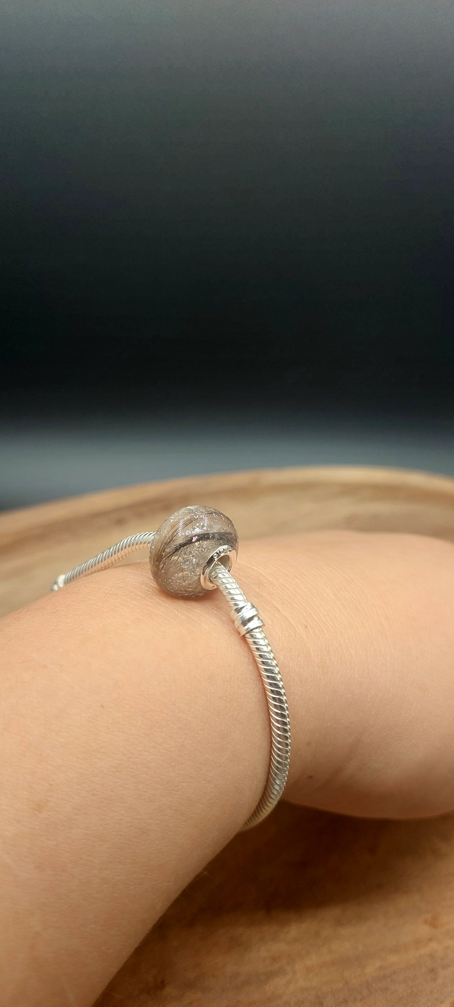 Großlochperle 925 Sterling Silber
