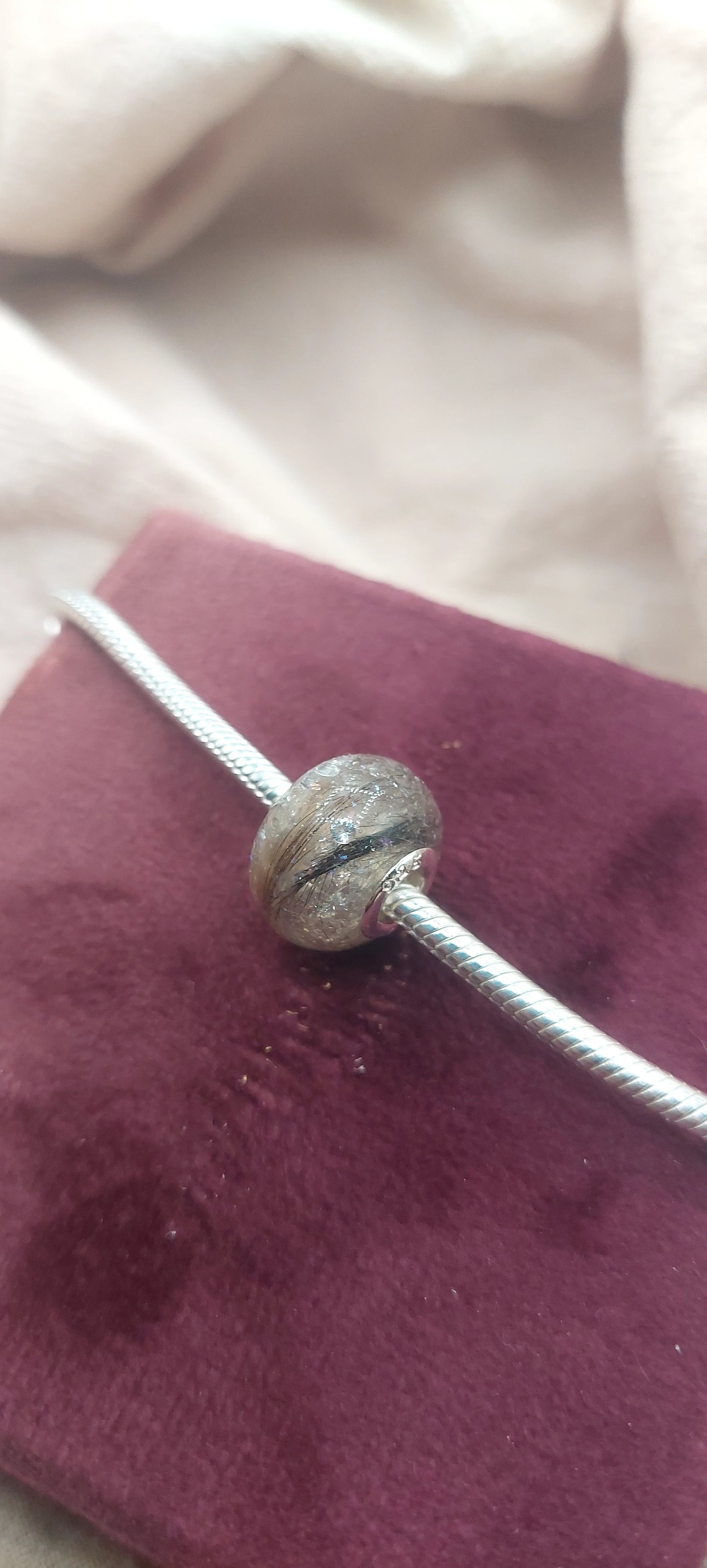 Großlochperle 925 Sterling Silber